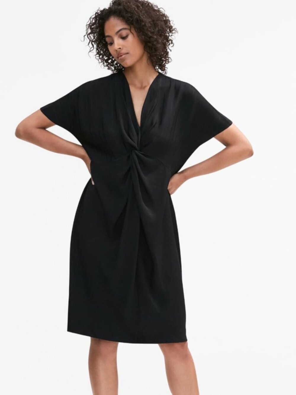 M.M. LaFleur The Tina Dress - Black Stripe L